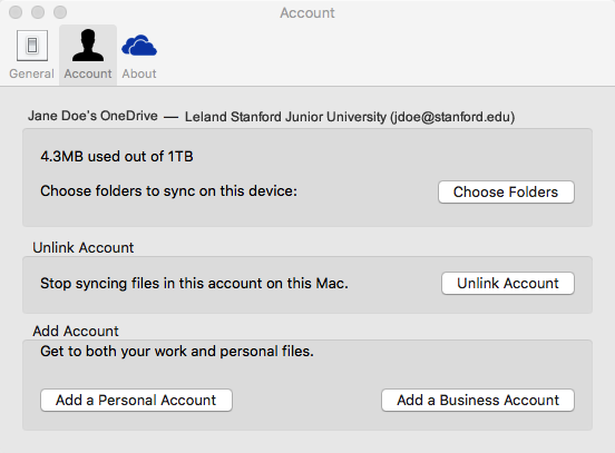 mac os x onedrive for business